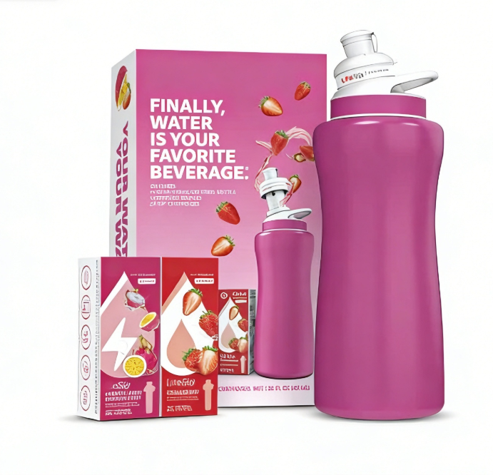 32oz. Hot Pink Stainless Steel Bottle
